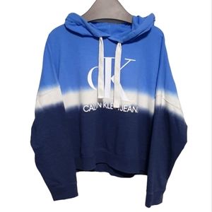 CALVIN KLEIN JEANS | Tie Dye Monogram Cropped Hoodie